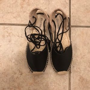 EUC Soludos Platform Gladiator Lace-up Espadrille
